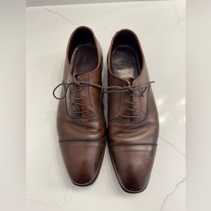 Men’s Crockett & Jones Audrey Brown Calf Leather Oxford Shoes- Size 10